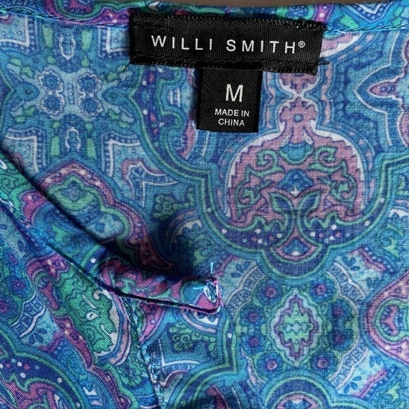 𝅺❤️willi Smith Floral Short Sleeve Top Size M - Picture 5 of 7